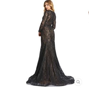 Black gown Mac Duggal